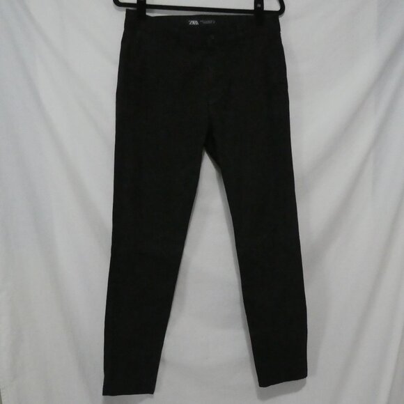 ZARA | size 30 | Black Cotton Denim | Button and Zipper Closure - Picture 1 of 16